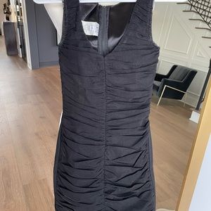 Cache Cocktail Dress - Black, Ruched, Size P / 0